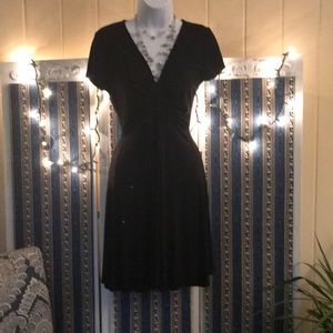 Alya Black Jersey cocktail Dress